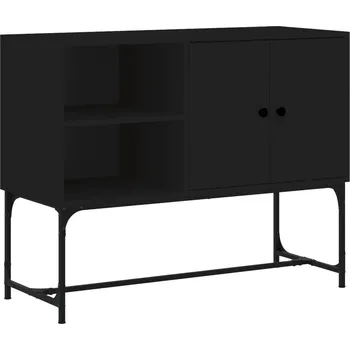 Komoda Industriální skříňka z dřevotřísky, černá, 100x40x79,5 cm