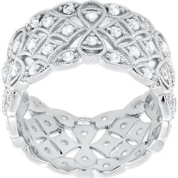 Prsten Moderní stříbrný prsten s diamanty Bernt