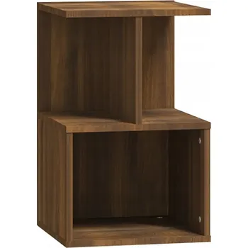 Noční stolek Elegantní Noční Stolek s přihrádkami, hnědý dub, 35x35x55 cm