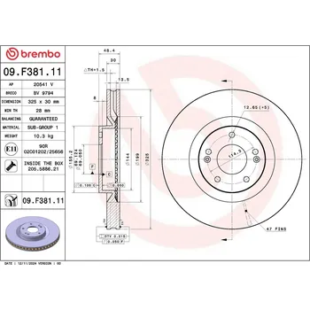 Brzdový kotouč Brzdový kotouč BREMBO 09.F381.11