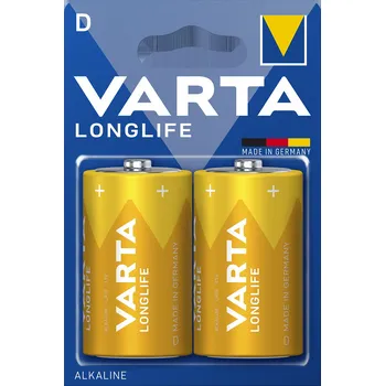 Článková baterie 2x Alkalická baterie Longlife Varta D (R20) v blistru