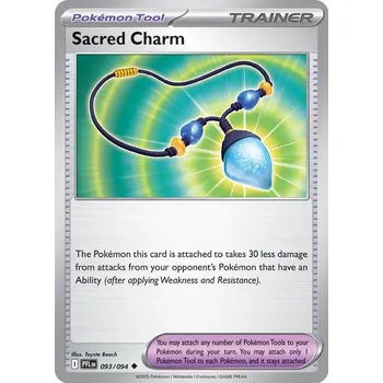 Karetní hra Pokémon PFL 093/094 Sacred Charm - Phantasmal Flames Stav: Near Mint, Verze: REVERSE HOLO