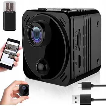 IP kamera MINI ŠPIÓNÍ KAMERA SKRYTÁ DETEKCE POHYBU 4K HD ŠIROKÝ ÚHEL IR WIFI APLIKACE