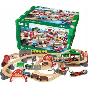 Vláček a vláčkodráha Vláčkodráha Brio, vícebarevná, zvuková, s elektrickým pohonem