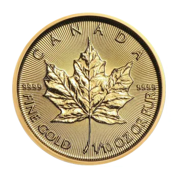 Sběratelství Royal Canadian Mint Maple Zlatá mince 50 CAD Leaf stand 1/10 oz