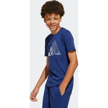 Pánské tričko ADIDAS Dětské bavlněné tričko 7-8 LET MODRÁ