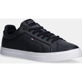Dámské tenisky Kožené sneakers boty Tommy Hilfiger ICON COURT LTH FLAG ESS FM0FM05317 námořnická modř 59X, EUR 41