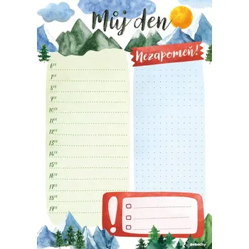 Diář Baloušek Tisk Denní plánovač A5 - Hory