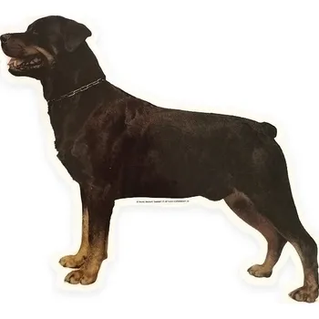 Plechová cedule Trixie Samolepka hlava TRIXIE, Rottweiler tělo, kupírovaný