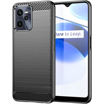 Pouzdro na mobilní telefon Hurtel Silikonové pouzdro Carbon Case pro Realme C35, flexibilní, karbonové, černé