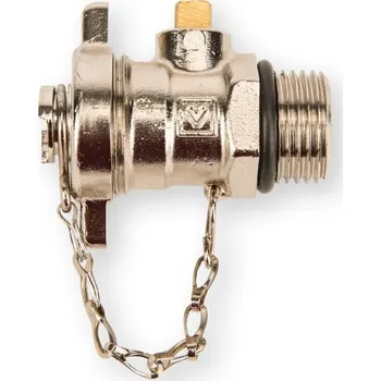 Vodovodní kohout Herz Kulový kohout napouštění vypouštění kotlů, poniklovaný Dimenze: DN15, PN: 10, #1251211: Kulový kohout napouštění vypouštění kotlů, poniklovaný