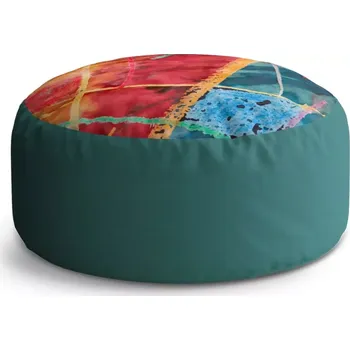 Taburet Sablio Taburet Circle Barevné čáry: 38x48 cm