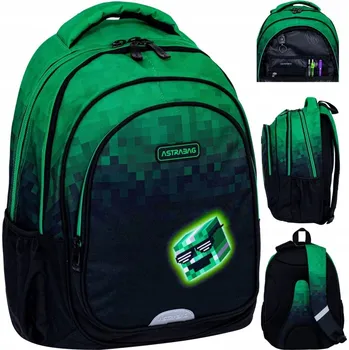 Školní batoh Školní batoh vícekomorový AstraBag černý, vícebarevný, zelený 27 l