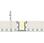 Nášlapný hliníkový profil 26x26 mm, mléčný difuzor 2m *ML-761.075.02.2
