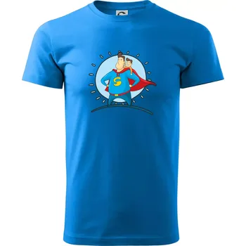 Táta superman - kluk - Klasické pánské triko vyšší gramáže - M ( Snorkel blue )