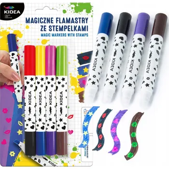 KIDEA MAGICKÉ FIXY S RAZÍTKY 8 BAREV - 4 FIXY