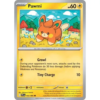 Karetní hra Pokémon PFL 032/094 Pawmi - Phantasmal Flames Stav: Near Mint, Verze: REVERSE HOLO