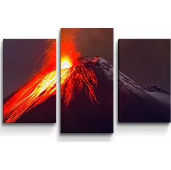 Obraz Sablio Obraz - 3-dílný Sopka - 75x50 cm