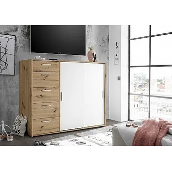 Komoda Komoda CASE 2D5Z Varianta: dub artis / bílá