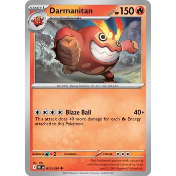 Sběratelská karetní hra Pokémon PFL 016/094 Darmanitan - Phantasmal Flames Stav: Near Mint, Verze: REVERSE HOLO