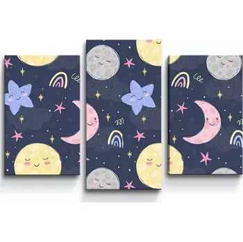 Obraz Sablio Obraz - 3-dílný Dětské nebe - 75x50 cm