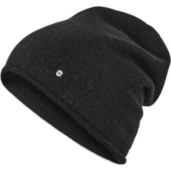 Čepice 689369 - Tchibo - Čepice beanie z jemného úpletu se třpytivým efektem - barva: černá