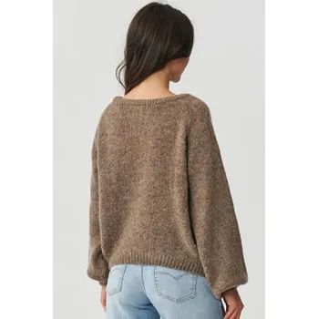 Dámský svetr Makadamia S168 Hnědá One size
