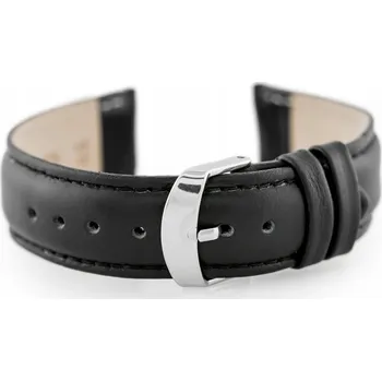 Opasek Kožený opasek k hodinkám W83 - černý - 20 mm