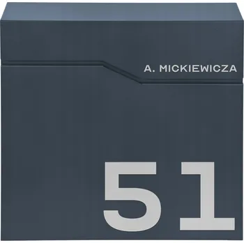 Poštovní schránka Šedá poštovní schránka M-TEC Poštovní schránka a držákem na noviny