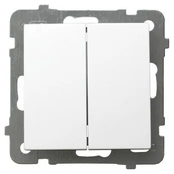 vypínač Ospel As Dvojitý křížový vypínač bílý ŁP-19G/m/00