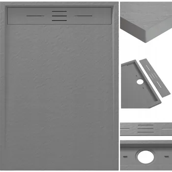 Sprchová vanička Granitan VIVA obdélníková 100 x 80 cm Šedá