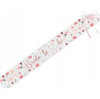 Party dekorace Šerpa na rozlučka se svobodou PartyDeco SWP8 Bride To Be 76 cm bílá