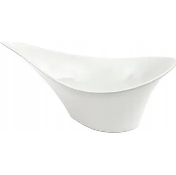 BÍLÁ MÍSA NA SALÁTY A CHIPSY 27x16 PORCELÁNOVÁ MÍSA