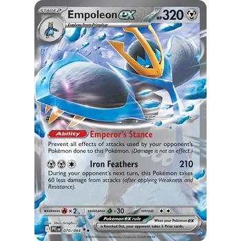 Karetní hra Pokémon PFL 070/094 Empoleon ex - Phantasmal Flames Stav: Near Mint
