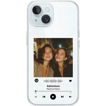 Pouzdro na mobilní telefon Pouzdro na iPhone 15 s vlastním potiskem, fotkou a písničkou
