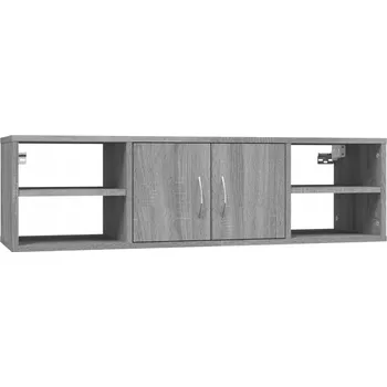police Nástěnná police z dřevotřísky, šedý dub sonoma, 102x30x29 cm