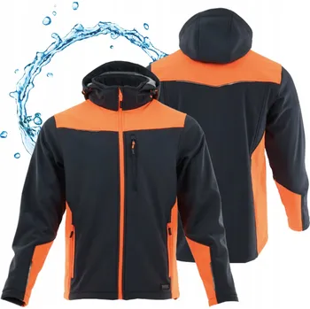 Pracovní oblečení Pánská pracovní bunda s reflexními prvky, nepromokavá, softshell S Kapucí Velikost L