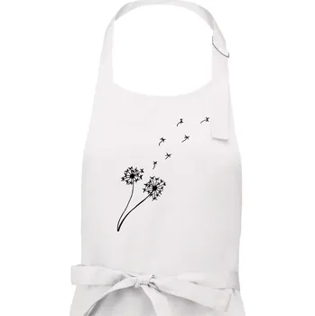 Kuchyňská zástěra Pampeliška - Dámská zástěra na vaření - Univerzální velikost ( Bílá )