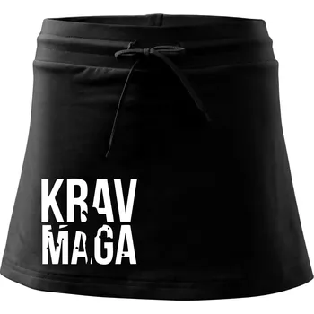 Dámská sukně Nápis Krav Maga - Sportovní sukně - two in one - S ( Černá )