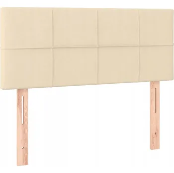 Čelo postele, nastavitelná výška, krémové, 90x5x78/88 cm, látka