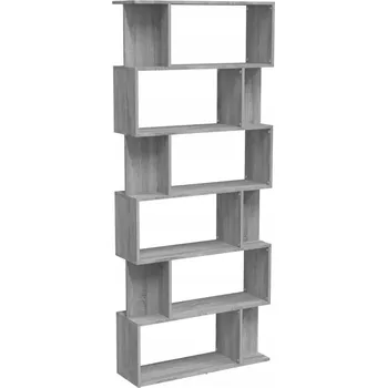 Knihovna Regál z dřevotřísky, šedý dub sonoma, 80x24x192 cm