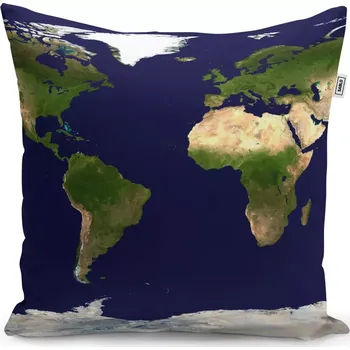 Polštář Sablio Polštář Fotka z družice - 40x40 cm