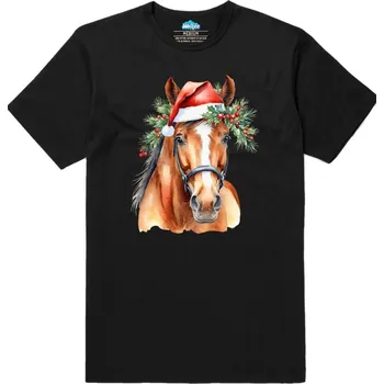 Pánské tričko Pánské tričko Vánoční Kůň (Velikost: M, Barva: Bílá)