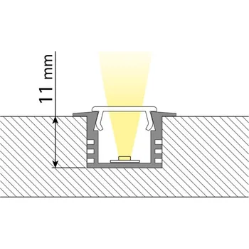 LED páska Vestavný hliníkový profil 22x13 mm, mléčný difuzor 1m *ML-761.032.02.1