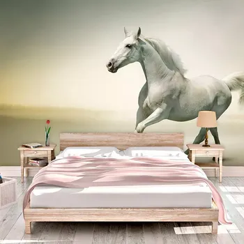 Tapeta Sablio Tapeta Bílý kůň 2 - 125x75 cm