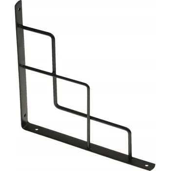 Obraz OZDOBNÝ ÚHELNÍK / KONZOLA ZIG ZAG 250x250 ČERNÁ MATNÁ