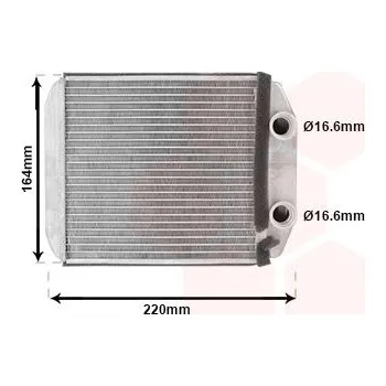 Výměník tepla Výměník tepla, vnitřní vytápění VAN WEZEL 43016701