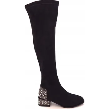 Dámské kozačky Černé dámské kozačky na zip Goe SS2N4406 vel. 38