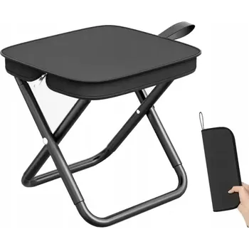 Turistická stolička bez opěradla Cesarock Skládací 23x28 černá
