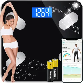 Osobní váha ANALYTICKÁ KOUPELNOVÁ VÁHA SMART ELEKTRONICKÁ S BLUETOOTH ANDROID iOS